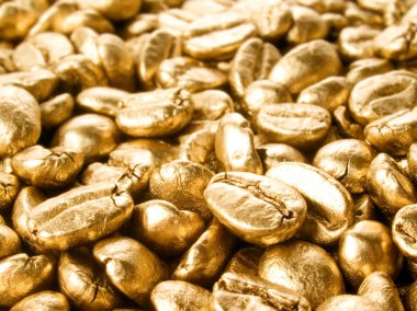 Coffee gold closeup background. clipart