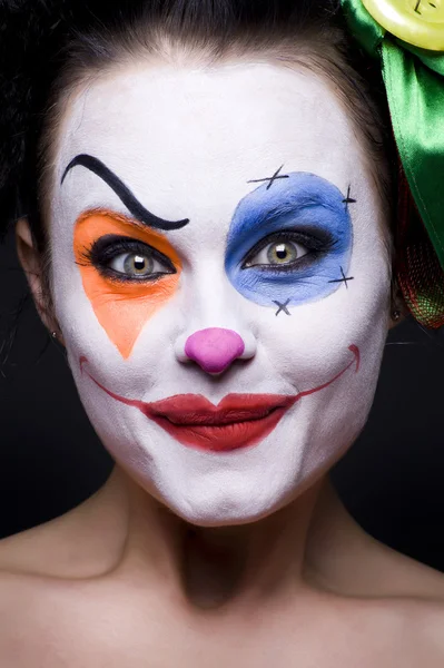 Söta leende clown — Stockfoto