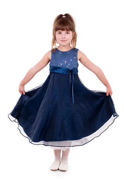 ファッションのドレスで美しい少女 — ストック写真