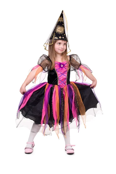 Klein meisje dragen als een prinses — Stockfoto