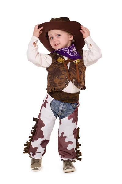 Pequeno cowboy engraçado — Fotografia de Stock