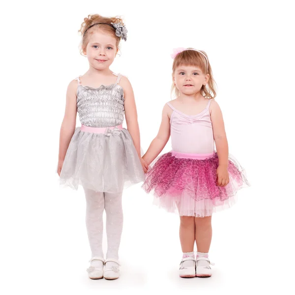 Två små flickor i fluffig tutu — Stockfoto