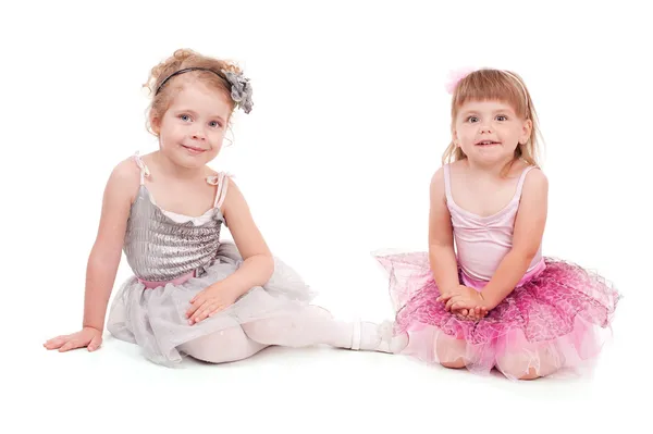 Dvě malé holčičky v nadýchané tutu — Stock fotografie