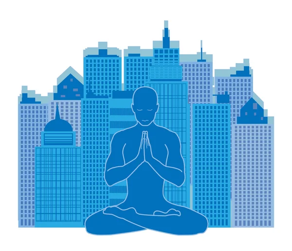 城市瑜伽 — 图库矢量图片