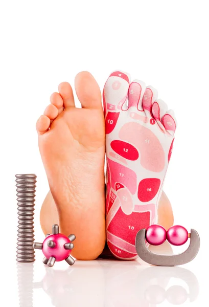 Massage på foten — Stockfoto
