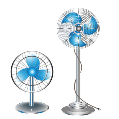 Two ventilators electric floor and desk clipart