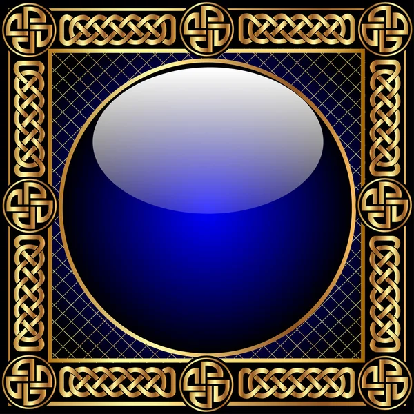ガラスのボールと gold(en) のパターンと背景 — ストックベクタ