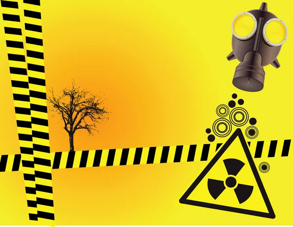 放射性污染的危险 — 图库矢量图片