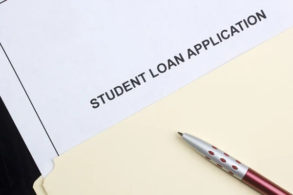 Student lening aanvraag — Stockfoto