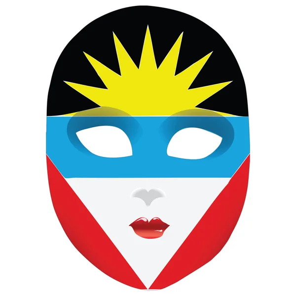 Máscara Antigua y Barbuda — Vector de stock