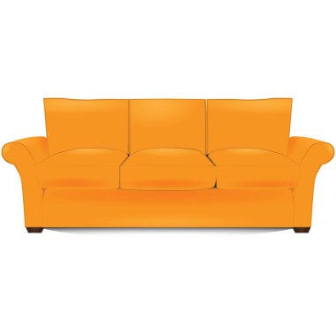 Three-section sofa clipart