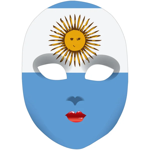 Máscara Argentina — Vetor de Stock