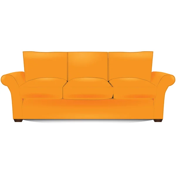 Three-section sofa — Stock Vector