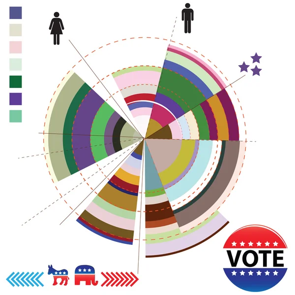 Αφηρημένη διάγραμμα για ψηφοφορία — Διανυσματικό Αρχείο