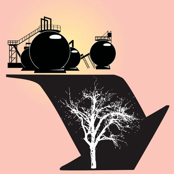 Dégradation environnementale — Image vectorielle