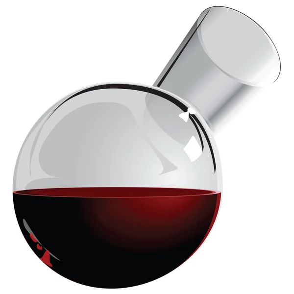 Jarra redonda de vino — Vector de stock