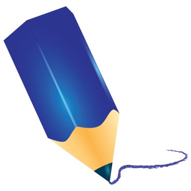 Blue pencil clipart