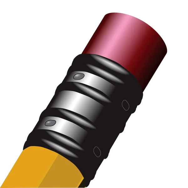 Eraser on the pencil — Stock Vector