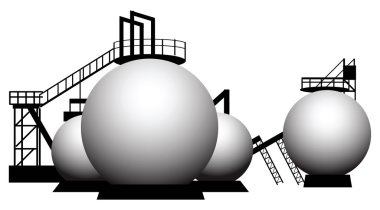 Storage tanks clipart