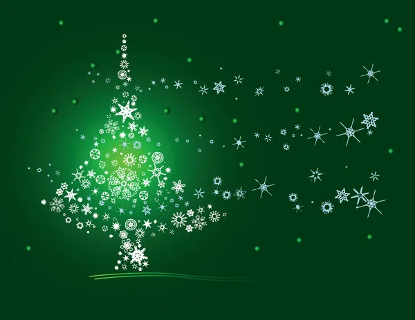 Vánoční strom z vloček — Stockový vektor