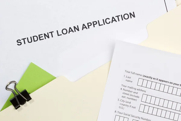 Student lening aanvraag — Stockfoto