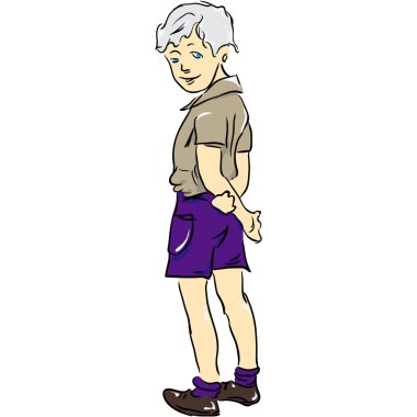 Boy in shorts clipart