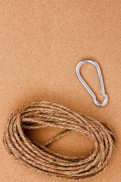 Rope and Carabiner — Stock Photo, Image