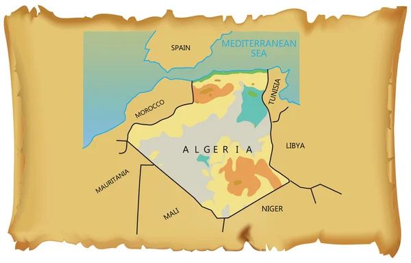 Map of Algeria — Stock Vector