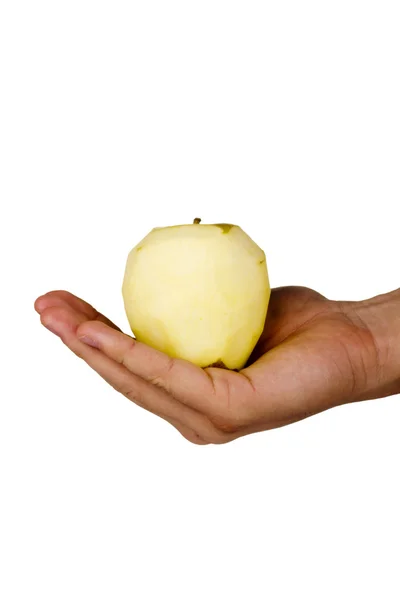 Oloupané jablko fuji — Stock fotografie