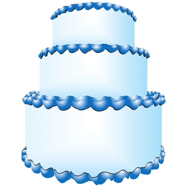 Three tiers of cake — Stock Vector