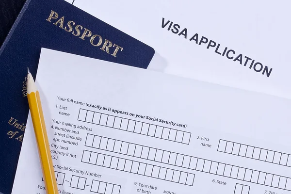 签证申请 — 图库照片