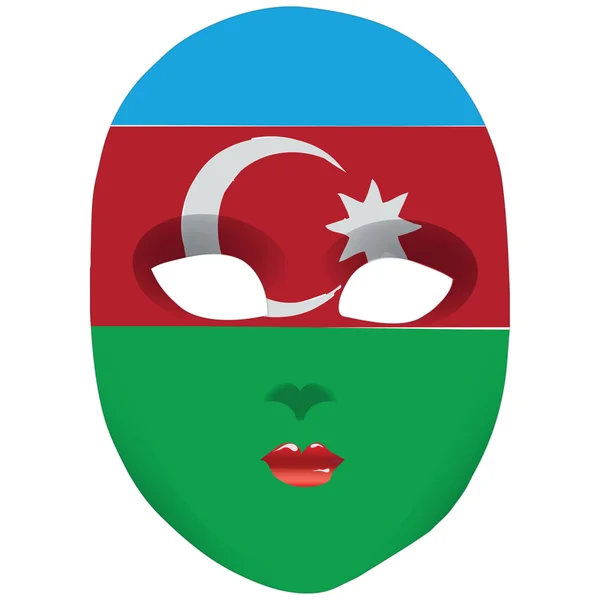 Máscara Azerbaijão — Vetor de Stock