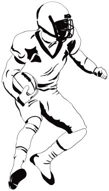Player in American football clipart