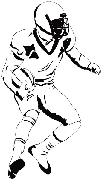 Giocatore di football americano — Vettoriale Stock