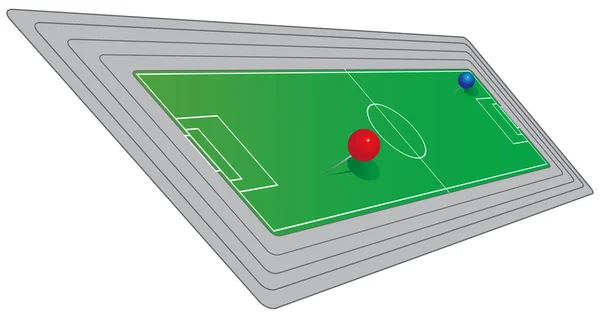 Campo para jugar al fútbol — Vector de stock