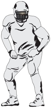 Football player protection clipart