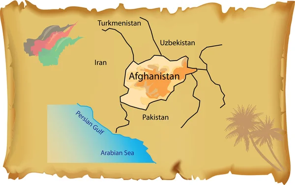 Map of Afghanistan — Stock Vector