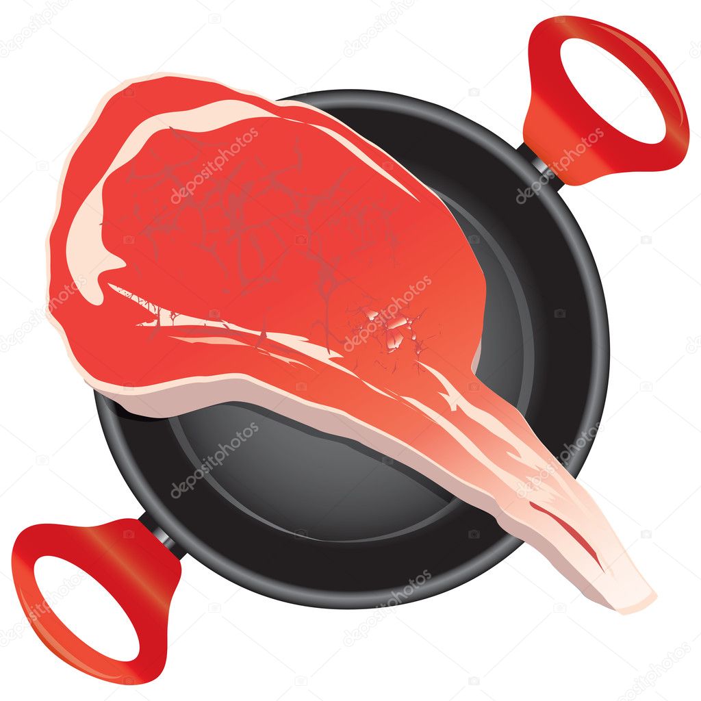 Meat in the pan