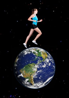 Global running clipart