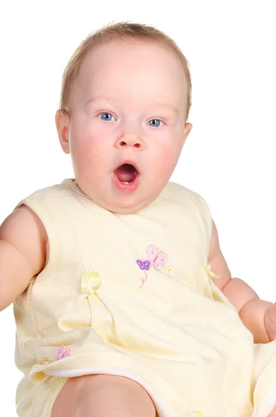 Bebê está surpreso — Fotografia de Stock