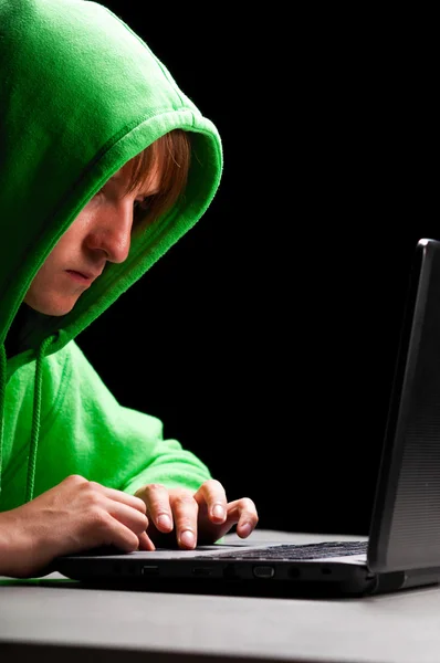 Joven hacker — Foto de Stock