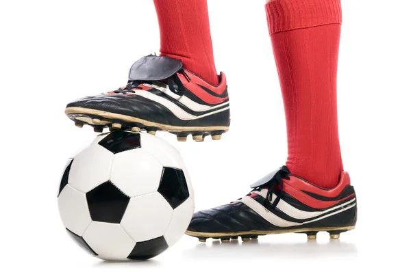 Legs of soccer player — Stock Photo, Image