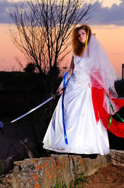 Çöp elbise kadın — Stok fotoğraf