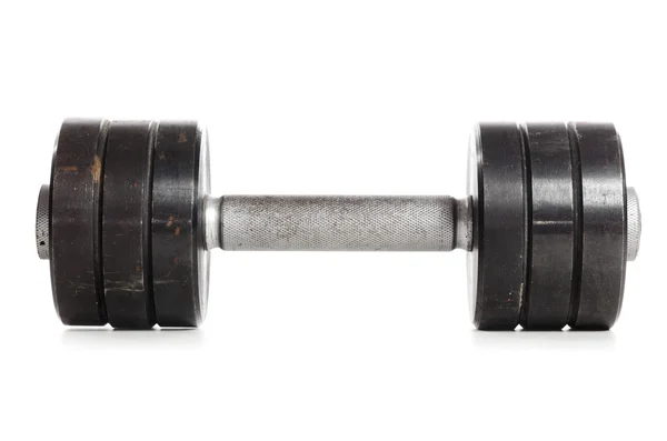 Een metalen barbell gebruikt Rechtenvrije Stockafbeeldingen