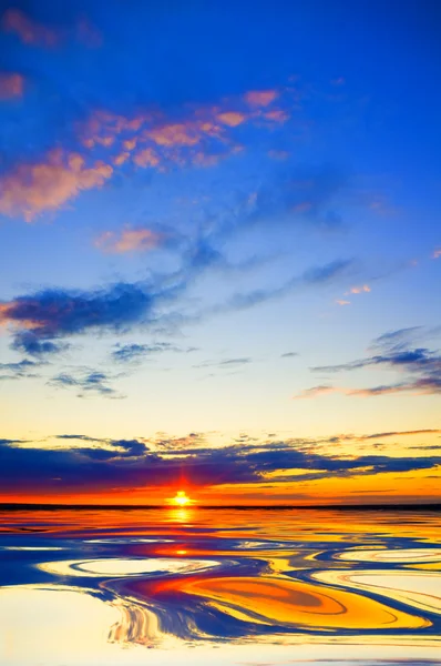 Zonsondergang landschap. — Stockfoto