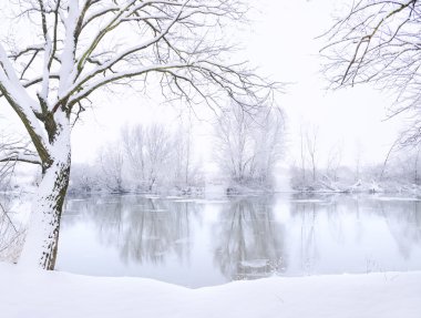 Winter landscape clipart