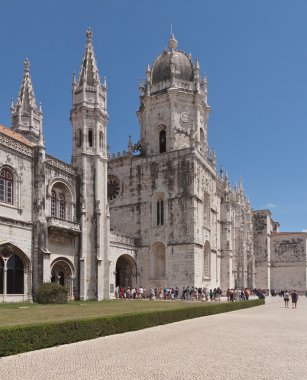 Mosteiro dos Jeronimos, old monastery in Belem; Lisbon, Portugal clipart