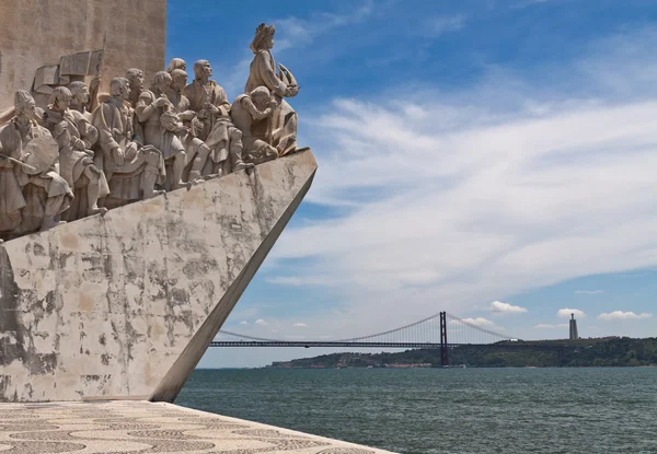 Фрагмент пам'ятника відкриттів (padrao dos descobrimentos), — стокове фото