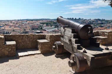 Old cannon in Castelo de Sao Jorge, Lisbon clipart