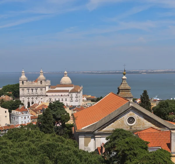 Pohled na Lisabon city a tagus řeky, Portugalsko — Stock fotografie